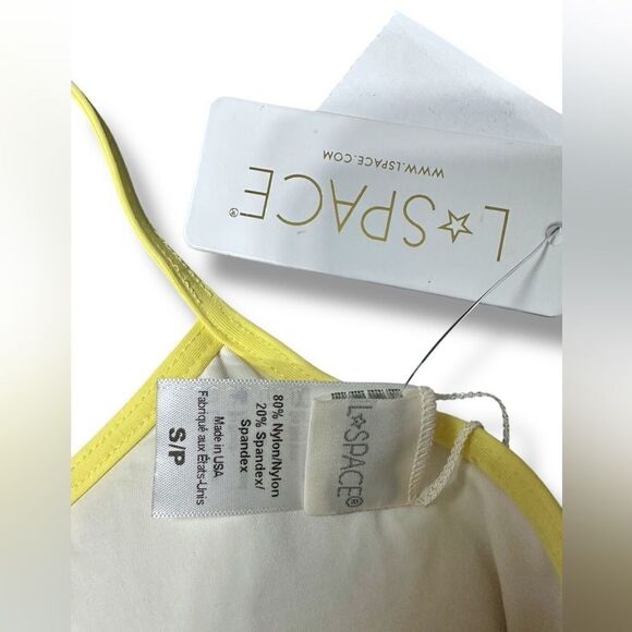 NWT L*Space $110 Pamela Bikini Top in Cream Lemon Size S Racerback - Picture 8 of 12